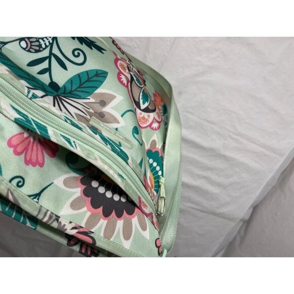 VERA BRADLEY Slim Crossbody MINT FLOWERS Bag Purse Tote - Picture 2 of 14
